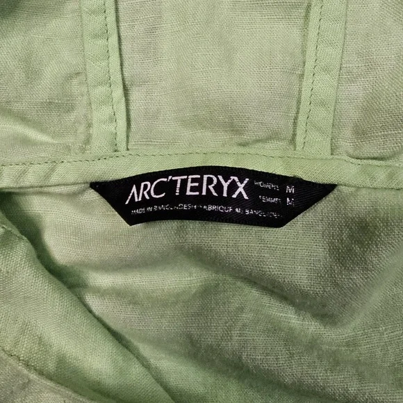 Arcteryx C'esta Linen Hoodie Womens Medium Yellow Anorak Gorpcore Hiking Outdoor - Picture 7 of 16
